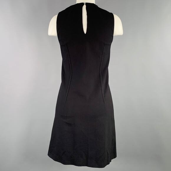 CoSTUME NATIONAL Size XS Black Silver Viscose Blend Two Tone Shift Dress - Picture 4 of 7